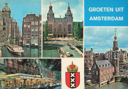 PAYS BAS -  Amsterdam - Multivues - Colorisé - Carte Postale - Amsterdam