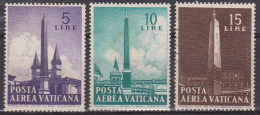 Monuments - VATICAN - Obélisques De Rome - Poste Aérienne - N°  35-36-37 - 1959 - Poste Aérienne