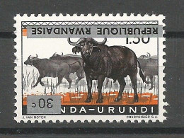 Rwanda COB 54 Erreur Variété Surcharges Renversées MNH / ** 1964 Variety Error - Unused Stamps