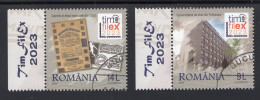 ROMANIA 2023 : PHILATELIC EXHIBITION, TIMFILEX / TIMISOARA 2 Used Stamps - Registered Shipping! - Oblitérés