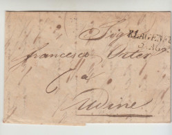 1837 AUSTRIA PREFILATELICA KLAGENFURT-UDINE+timbro Lineare/datario Di KLAGENFURT-F408 - ...-1850 Vorphilatelie