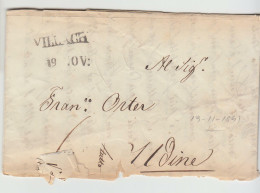 1841 AUSTRIA PREFILATELICA VILLACH-UDINE+timbro Lineare/datario Di VILLACH-F409 - ...-1850 Vorphilatelie