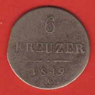 Österreich - 6 Kreuzer 1849A - Autriche