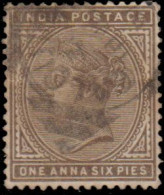 Inde Anglaise 1882. ~ YT 36 - 1 A. 6 P. Victoria - 1882-1901 Keizerrijk