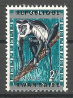 Rwanda COB 58 Erreur Variété Surcharge Argent Déplacée MNH / ** 1964 Variety Error - Unused Stamps