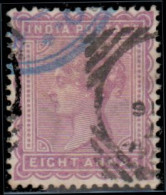 Inde Anglaise 1882. ~ YT 41 - 8 A. Victoria - 1882-1901 Empire