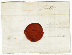 Colombia, 1847, "Bogota De Oficio", Type XIIIB - Colombie