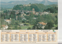 Calendrier-Almanach Des P.T.T 1985 St Jean Pied De Port (64)-Valloire (73)-OLLER Département AIN-01-Référence 438 - Formato Grande : 1981-90