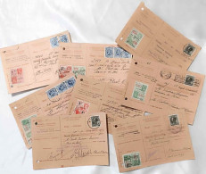 Vieux Papiers - Lot De 8 Cartesde Récépissé - Employeurs Et Destinataires Différents - Timbres Fiscaux - Timbres - Non Classés