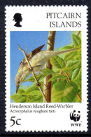 PITCAIRN ISLANDS - 1986 WWF REED WARBLER BIRD STAMP FINE MNH ** SG 504 - Pitcairn Islands