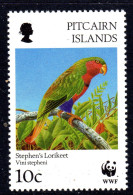 PITCAIRN ISLANDS - 1986 WWF LORIKEET BIRD STAMP FINE MNH ** SG 505 - Pitcairn Islands