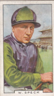 42 W Speck, Horse Racing - Sporting Personalities 1936 - Gallaher Cigarette Card - Original - Sport - - Gallaher