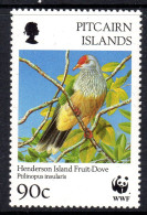 PITCAIRN ISLANDS - 1986 WWF FRUIT DOVE BIRD STAMP FINE MNH ** SG 507 - Pitcairn Islands