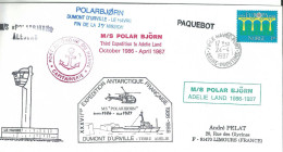 YT 861 Europa - Posté à Bord Du Polarbjorn - Paquebot - Le Havre - 24/10/1986 - Covers & Documents