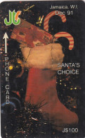 JAMAICA(GPT) - Santa"s Choice December "91, CN : 5JAMC/B, Tirage 496, Used - Giamaica