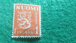 FİNLANDİYA--1930--40            LION          1    MK       DAMGALI - Usati