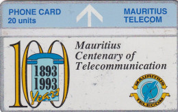 MAURITIUS(L&G) - Mauritius Telecom Centenary(20 Units), CN : 310A, Tirage 10000, Used - Mauritius