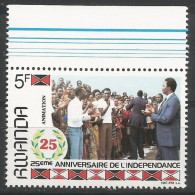 Rwanda COB 1300A Timbre 5F Non-émis Unissued MNH / ** 1987 Indépendance - Nuevos