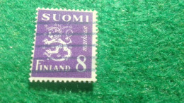 FİNLANDİYA--1940--50            LION          8    MK       DAMGALI - Usati