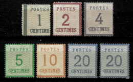 North German Federal NDP Alsace Lorraine 1870  Mi.n. 1 - 6 II ND - MH Set - Unused Stamps