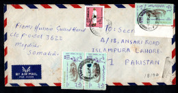 SOMALIA, POSTA VIAGGIATA 1985, MOGADISCIO PER IL PAKISTAN, LAHORE - Somalie (1960-...)