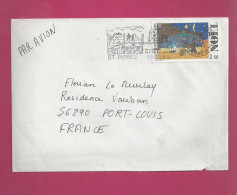 Lettre De 1993 Pour La France - YT N° 571 - Seul Sur Lettre - Noël - Flamme Renaissance De L'île Aux Marins - Briefe U. Dokumente