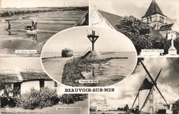 Beauvoir Sur Mer * Souvenir De La Commune * Cpa 5 Vues * Moulin à Vent Molen - Beauvoir Sur Mer