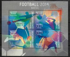 CENTRAFRIQUE Feuillet N° 3134/37 * *  ( Cote 20e )  Cup 2014   Soccer  Fussball  Football - 2014 – Brazilië