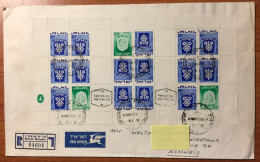 1973 Israel - Town Emblems - Tete Beche Sheetlets For Stamp Booklets - 143 - Lettres & Documents