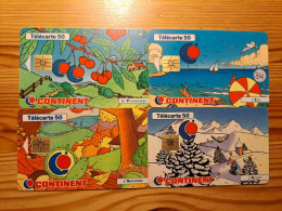 Phonecard Set France - Four Seasons, Continent - 1997