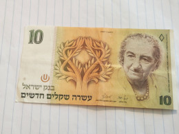 Israel-10 NEW SHEQELIM-GOLDA MEIR-(1987)(533)(LORINCZ/BRUNO)-(0617965776)-XXF-stain-bank Note - Israël