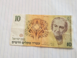 Israel-10 NEW SHEQELIM-GOLDA MEIR-(1987)(534)(LORINCZ/BRUNO)-(0620994447)-XXF-stain-bank Note - Israele