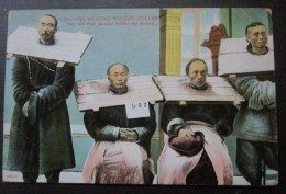 Chine Prisoners Wearing Wooden Collar   Cpa - Chine