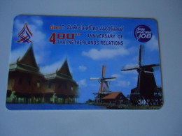 THAILAND USED CARDS PIN 108  MONUMENTS THAI -NETHERLANTS RELATIONS - Thaïland