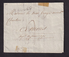 330/40 -- Lettre Précurseur 91 BRUGES 1809 Vers MONS - Commande De Charbon Signée Deschrijver - 1794-1814 (Franse Tijd)