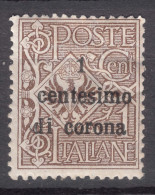 Italy Occupation In WWI - Trento & Trieste 1919 Sassone#1 Mint Hinged - Trentin & Trieste