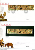 A52093)China FDC 4554 - 4556 ZDR + Bl 199, Pferde - 2010-2019