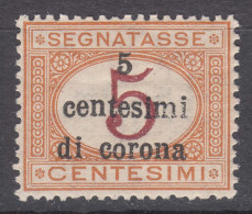 Italy Occupation In WWI - Trento & Trieste 1919 Segnatasse Sassone#1 Mint Hinged - Trentin & Trieste