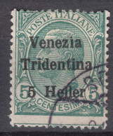 Italy Trento, Trentino, Venezia Tridentina 1918 Sassone#28 Used - Trento