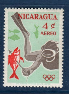 Nicaragua, Yv PA 495, Mi 1337, **, Sport, Plongée, - Buceo