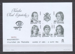 Spain 1984 Blackprint Edifil No. 6 MNH SPANISH ROYAL FAMILY  - Blocs & Hojas