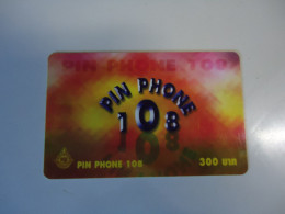 THAILAND USED  CARDS PIN 108  ADVERSTISING  UNIT 300 - Reclame