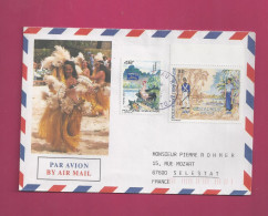 Lettre De 1997 Pour La France - YT N° 439A Et 443A - Gendarmerie  - Oblitération Très Rare - Storia Postale