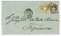 Portugal, 1879, # 36, 39, Para Figueira - Storia Postale