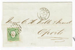 Portugal, 1876, # 41 Dent. 12 1/2, Tipo II, Para Oporto - Briefe U. Dokumente