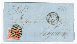 Portugal, 1870, # 22, Para Figueira - Briefe U. Dokumente