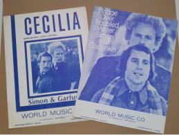 SIMON & GARFUNKEL - 2 Partitions BRIDGE OVER TROUBLED WATER / CECILIA - Autres & Non Classés