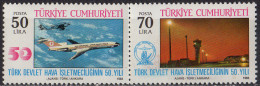 TURQUIE - 50e Anniversaire De L'aviation Civile Turque - Ongebruikt