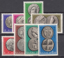 Greece 1963 Ancient Coins Mi#807-815 Mint Never Hinged Short Set - Unused Stamps