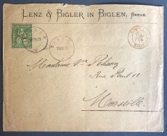 Suisse, Cachet D'entrée SUISSE MARSEILLE - 17.7.1879 Sur Enveloppe - (W1126) - Postmark Collection